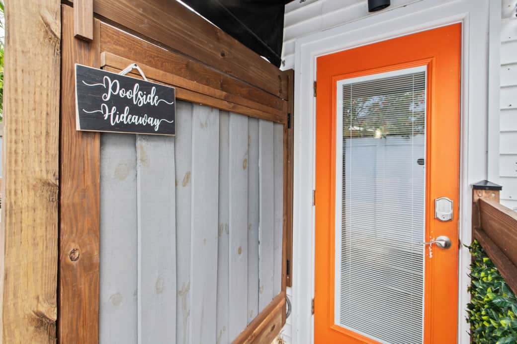 Poolside Hideaway entrance. Poolside Hideaway entrance.