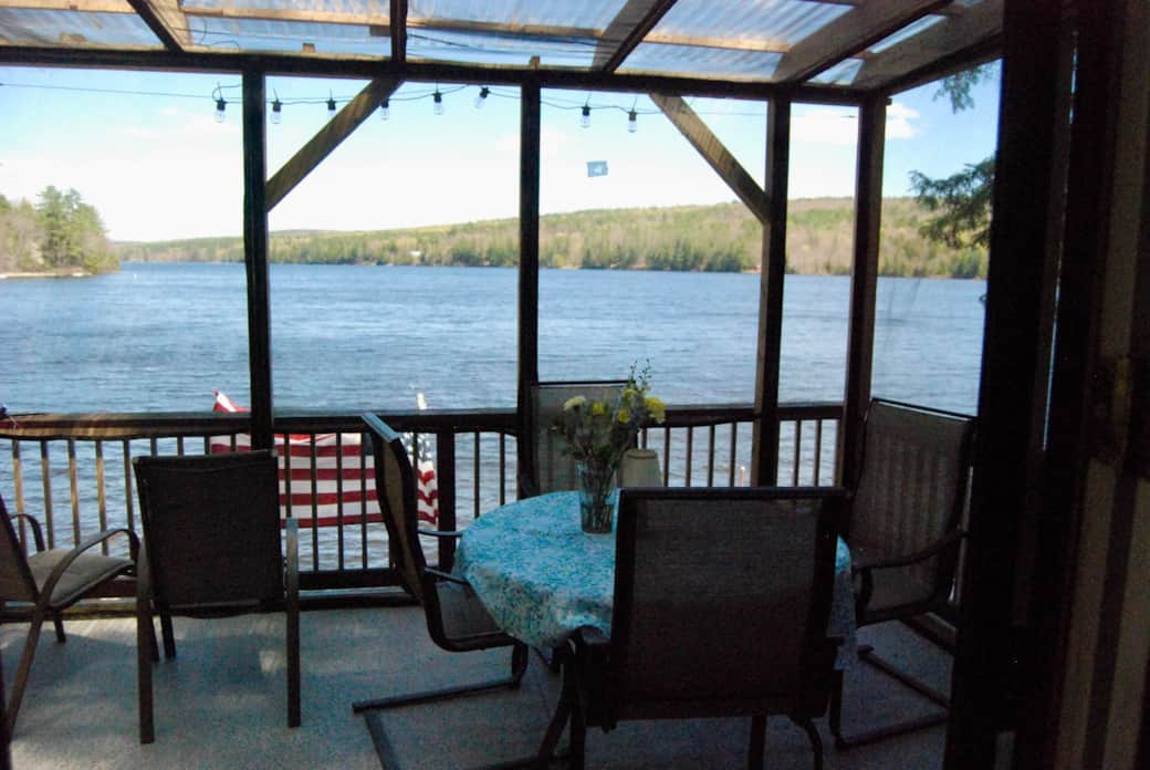 Lake view from the screened porch