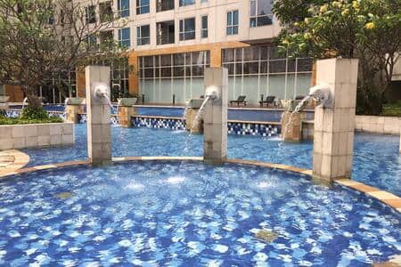 Swimming pool and gym facility available.