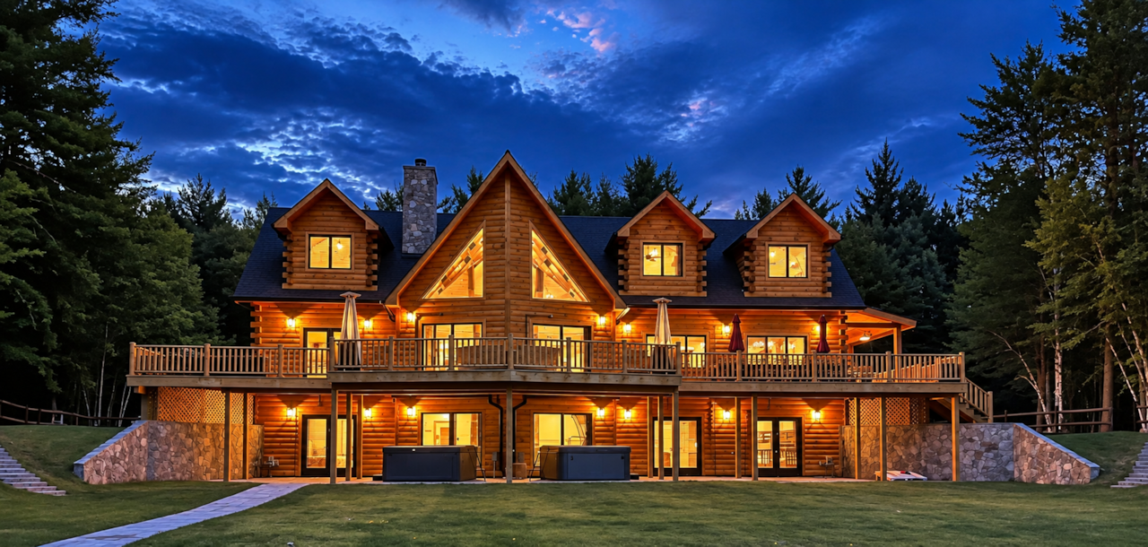 Stunning log house