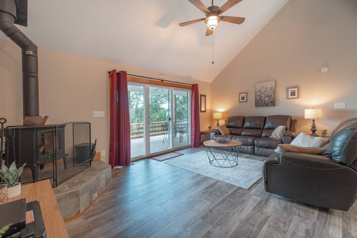 A fire in the wood stove is always an option for those cool nights.