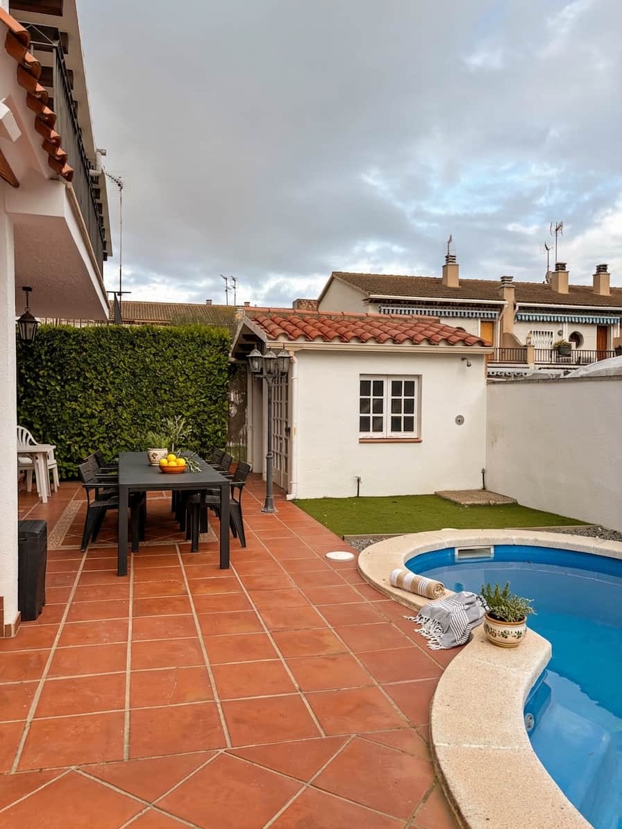 Charming Outdoor Patio With Pool