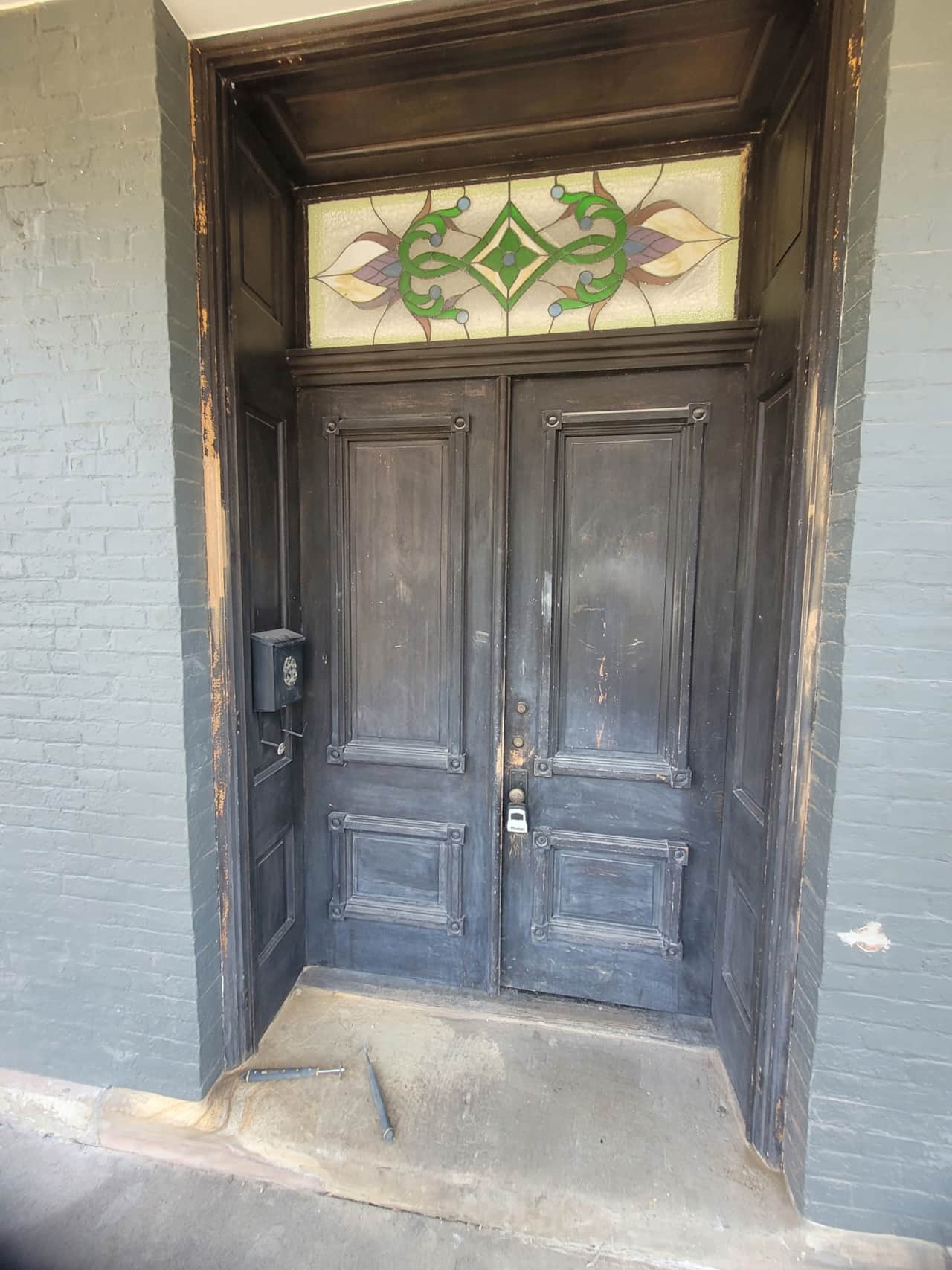 Front door before restoration