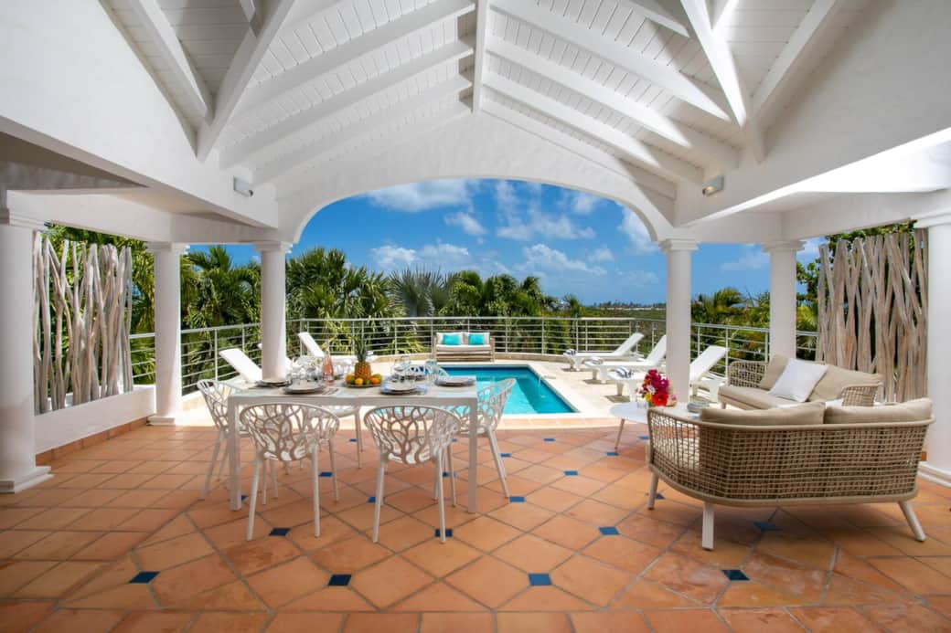 Terrace with pool view Filao 