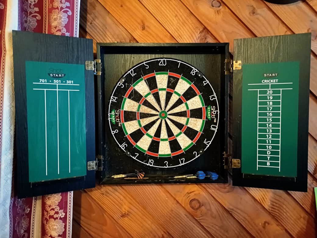 Darts Board beside Dining Area and Kitchen Darts Board beside Dining Area and Kitchen