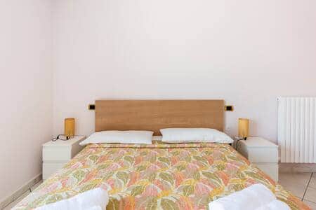 First Double Bedroom with Air Conditioning and bed linen and towels included.
