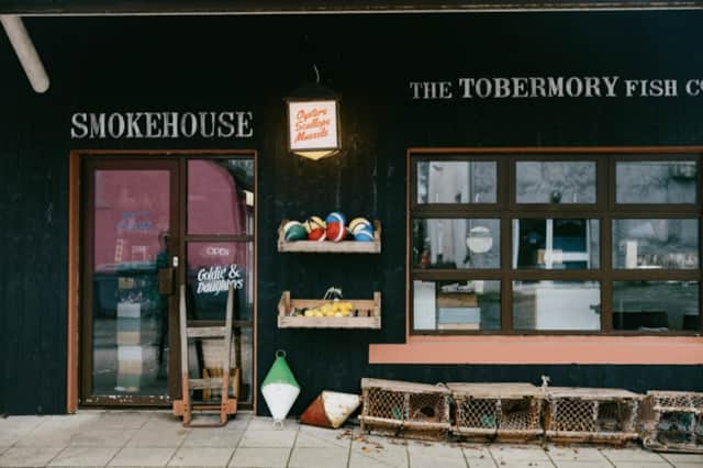 Tobermory Fish Company smokehouse and shopfront at Baliscate on Mull
