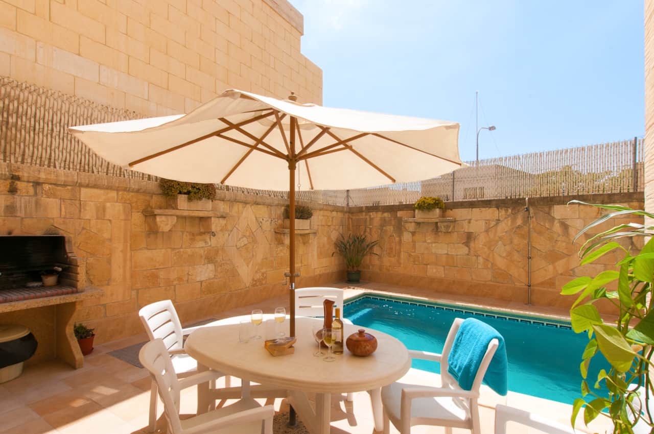 Pool area with BBQ
