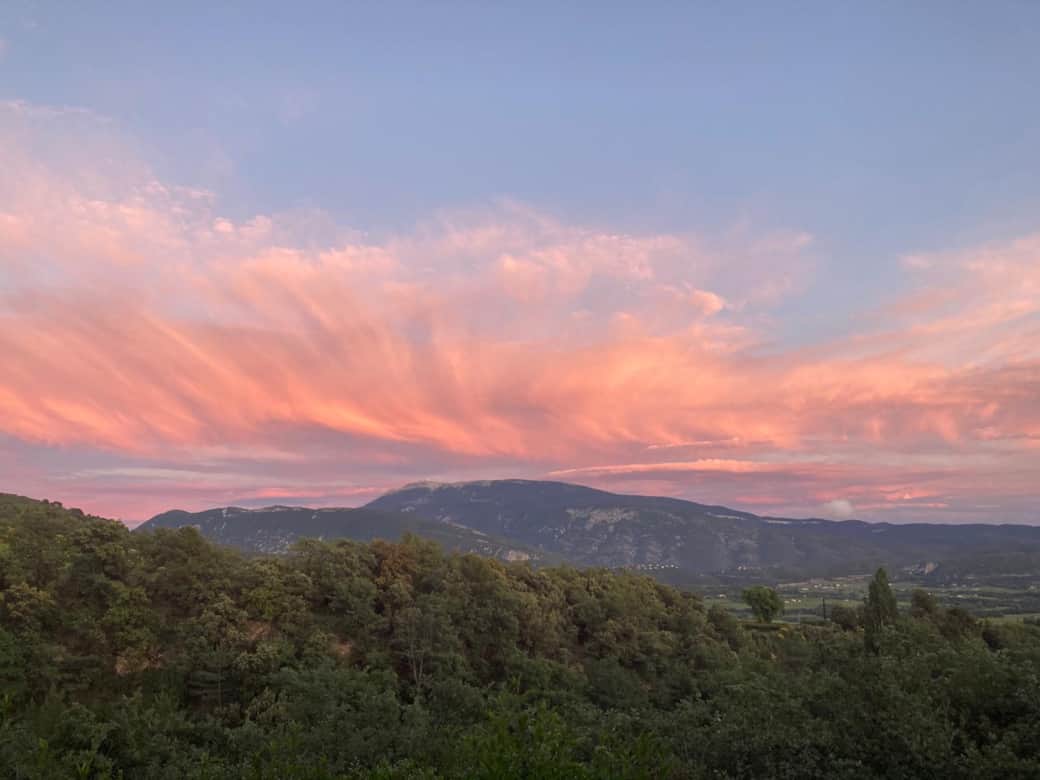 Coucher de soleil sur le Mont Ventoux