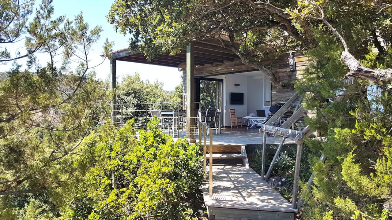 La maison avec 2 chambres.