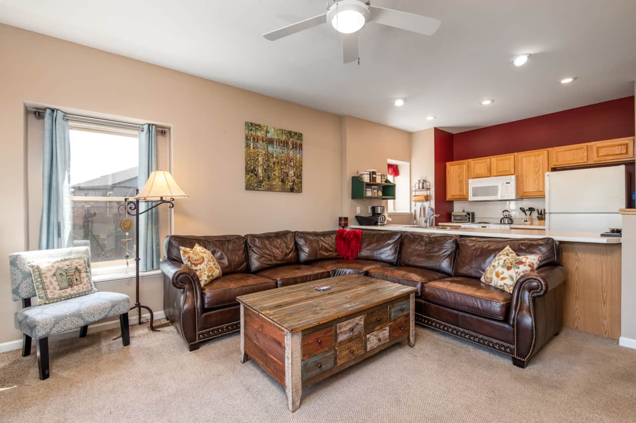 open kitchen and living room