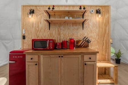 Mini fridge, microwave, toaster, k-cup coffee maker Mini fridge, microwave, toaster, k-cup coffee maker