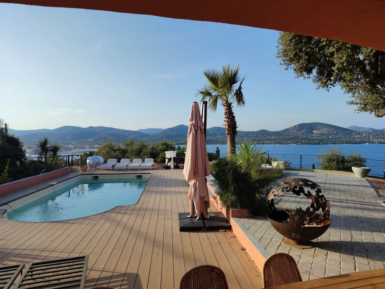 Villa rose - Vue du Golf depuis la terrasse