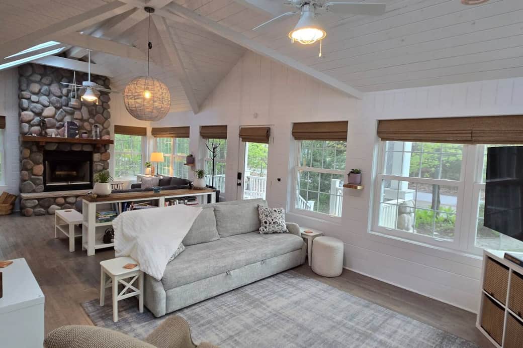 Enjoy outside while relaxing inside.