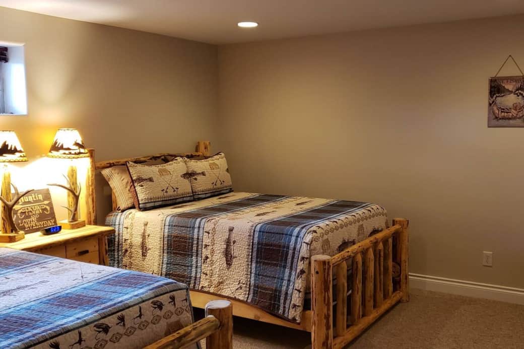 two full size beds with memory foam mattresses 