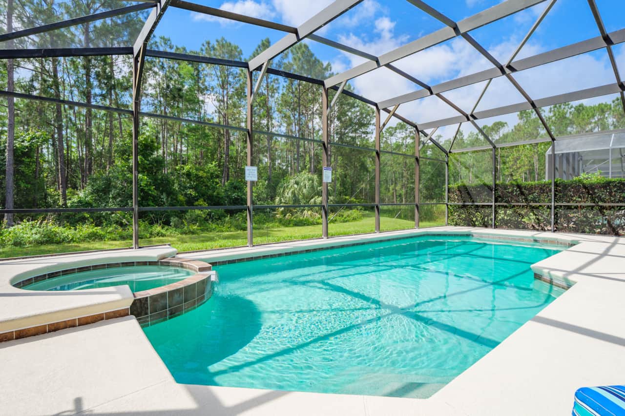Your very private, sun drenched pool area