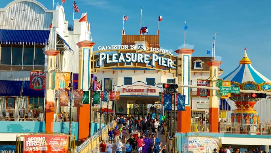 Pleasure Pier is family fun with rides and restaurants for everyone.