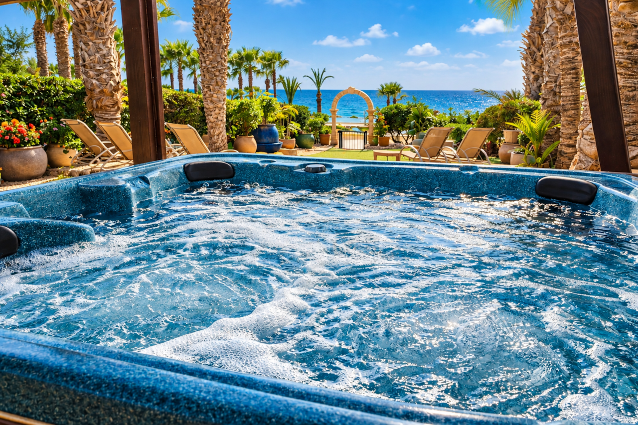 Relax in the hot tub