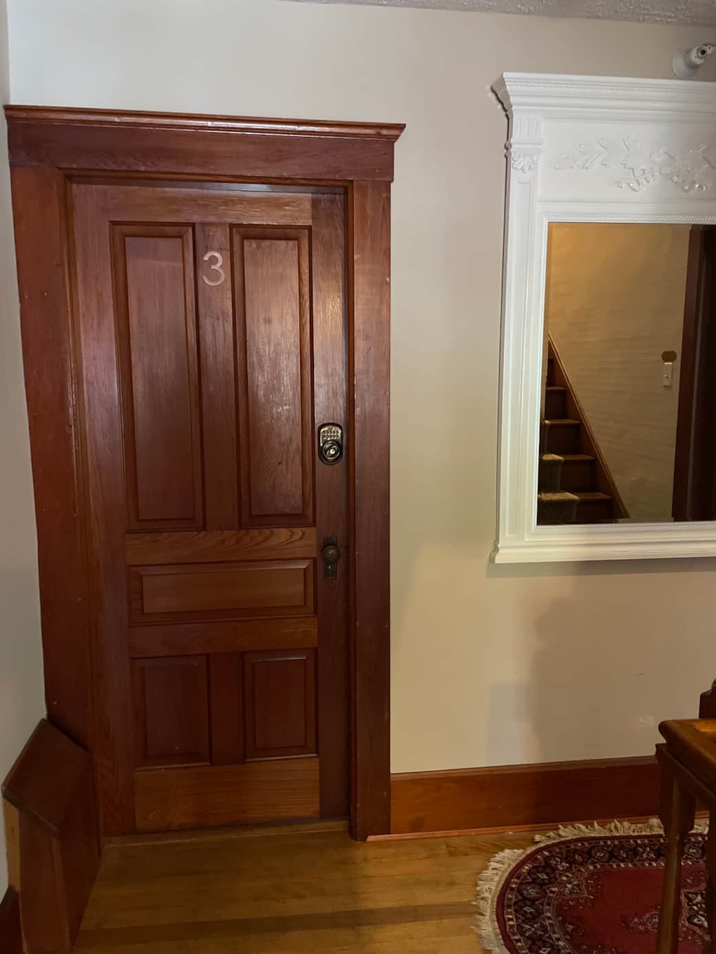 Step inside from the second-floor entry door. Step inside from the second-floor entry door.