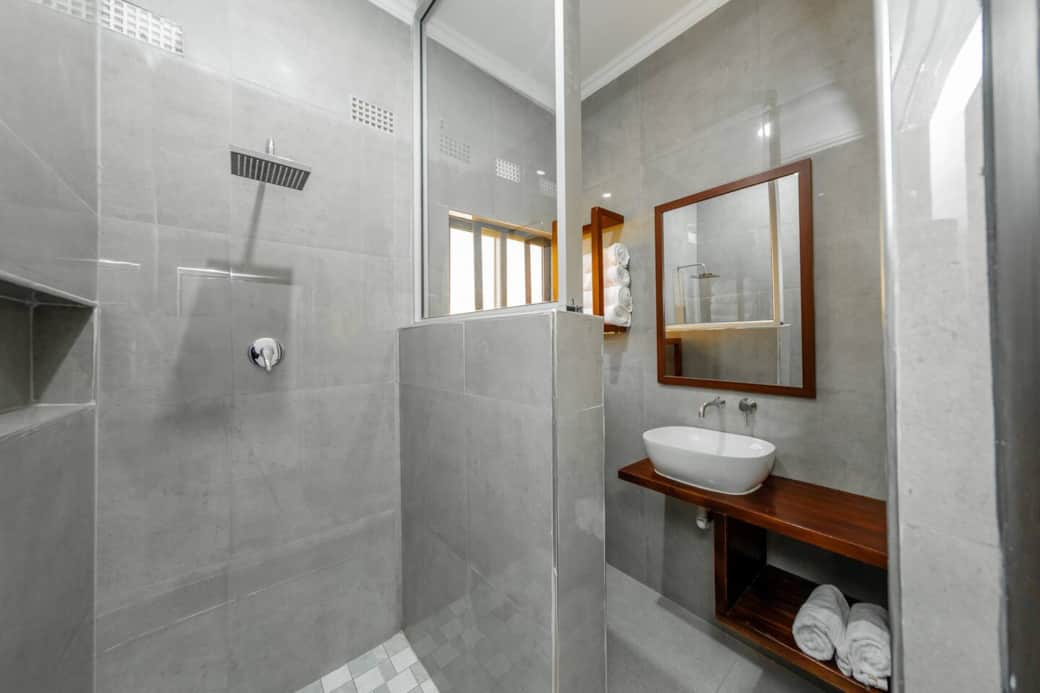 Modern bathroom with shower