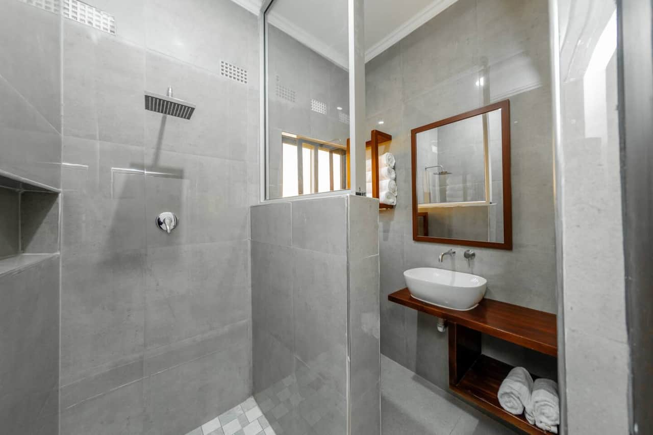 Modern bathroom with shower