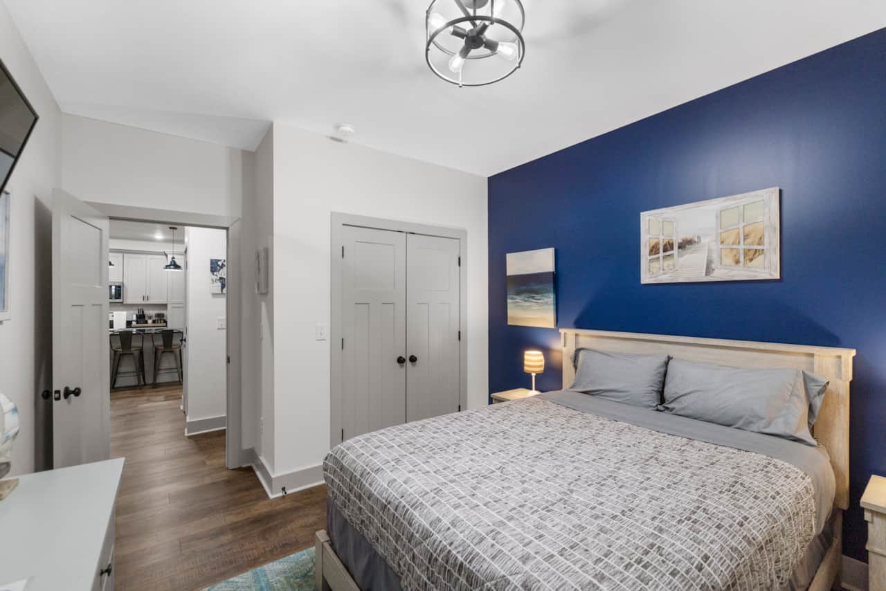 Queen Bedroom with Flat Screen TV