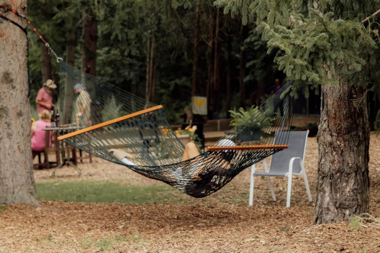 A hammock in the shade
