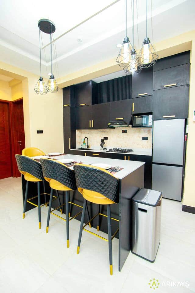 Kitchen area. Find everything you need in those cabinets