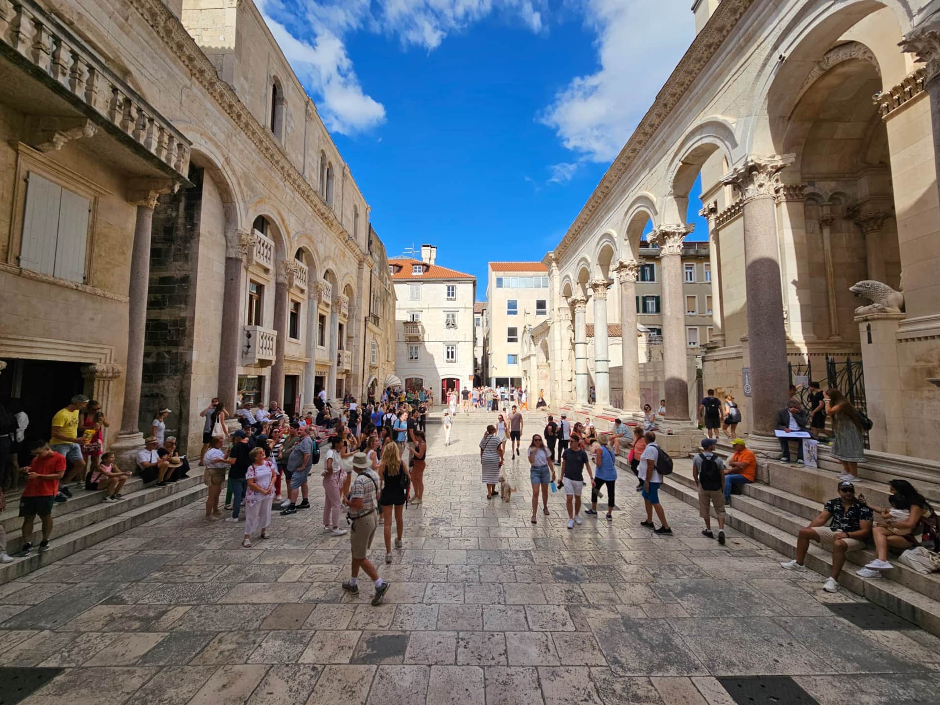 Diocletian’s Palace in Split, Croatia at sunset