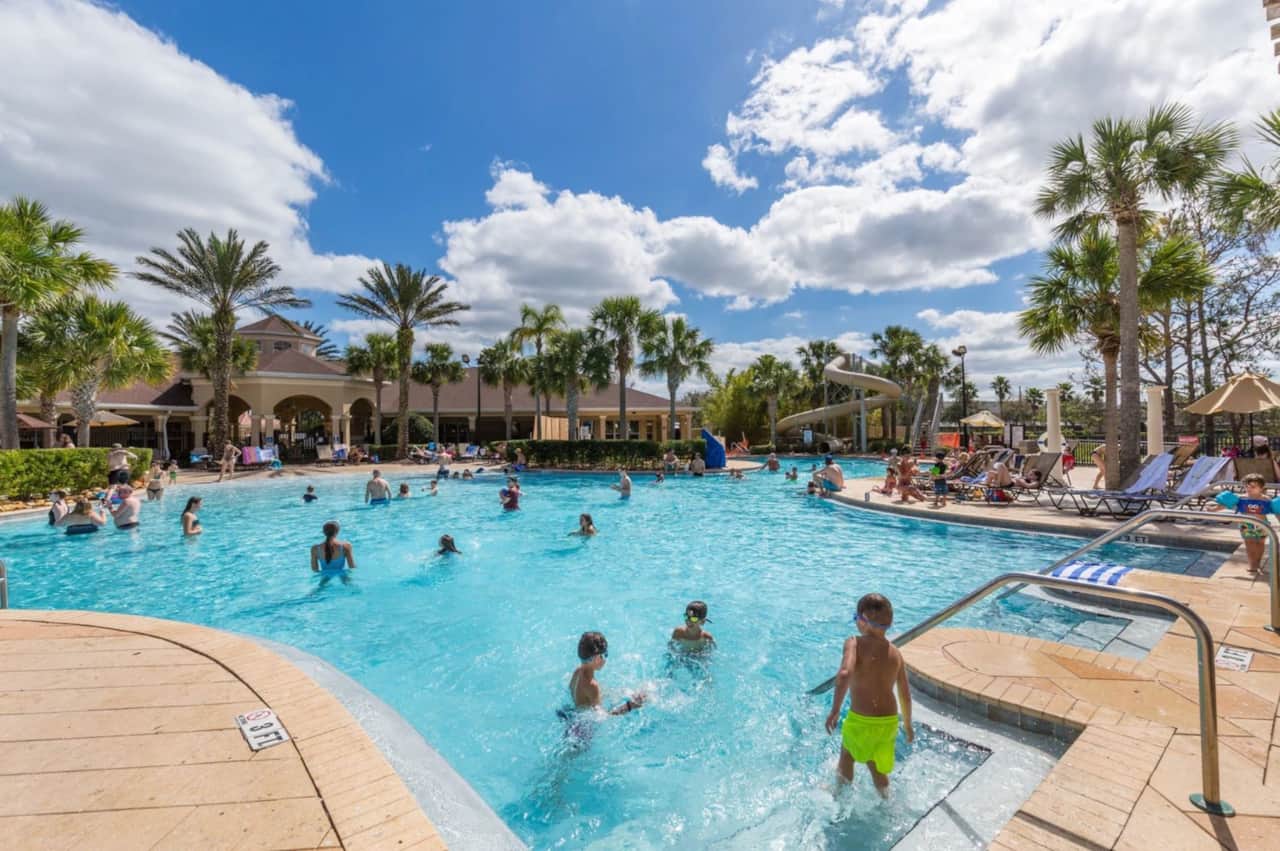 Family fun at the Windsor Hills Resort heated swimming pool