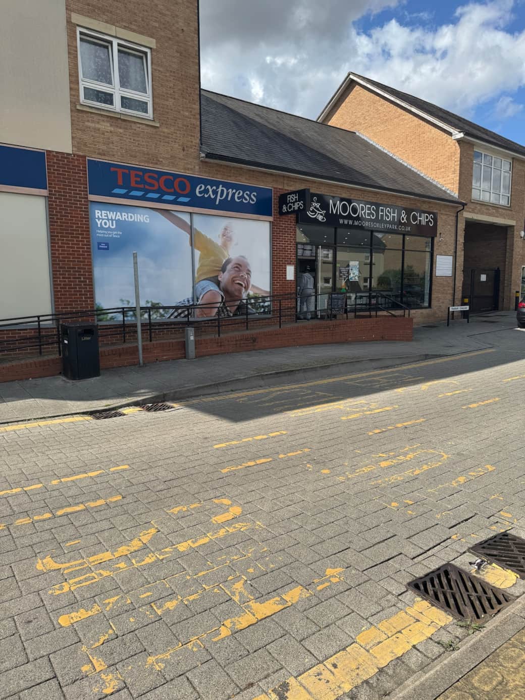 Tesco Express and Moore’s fish and chips 