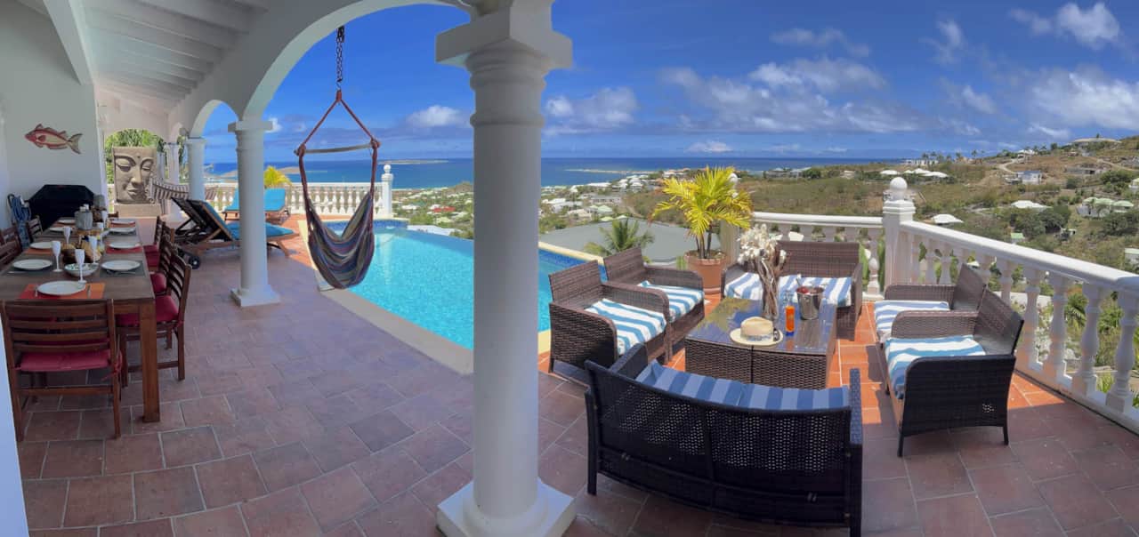 Terrace and Dining room by the pool