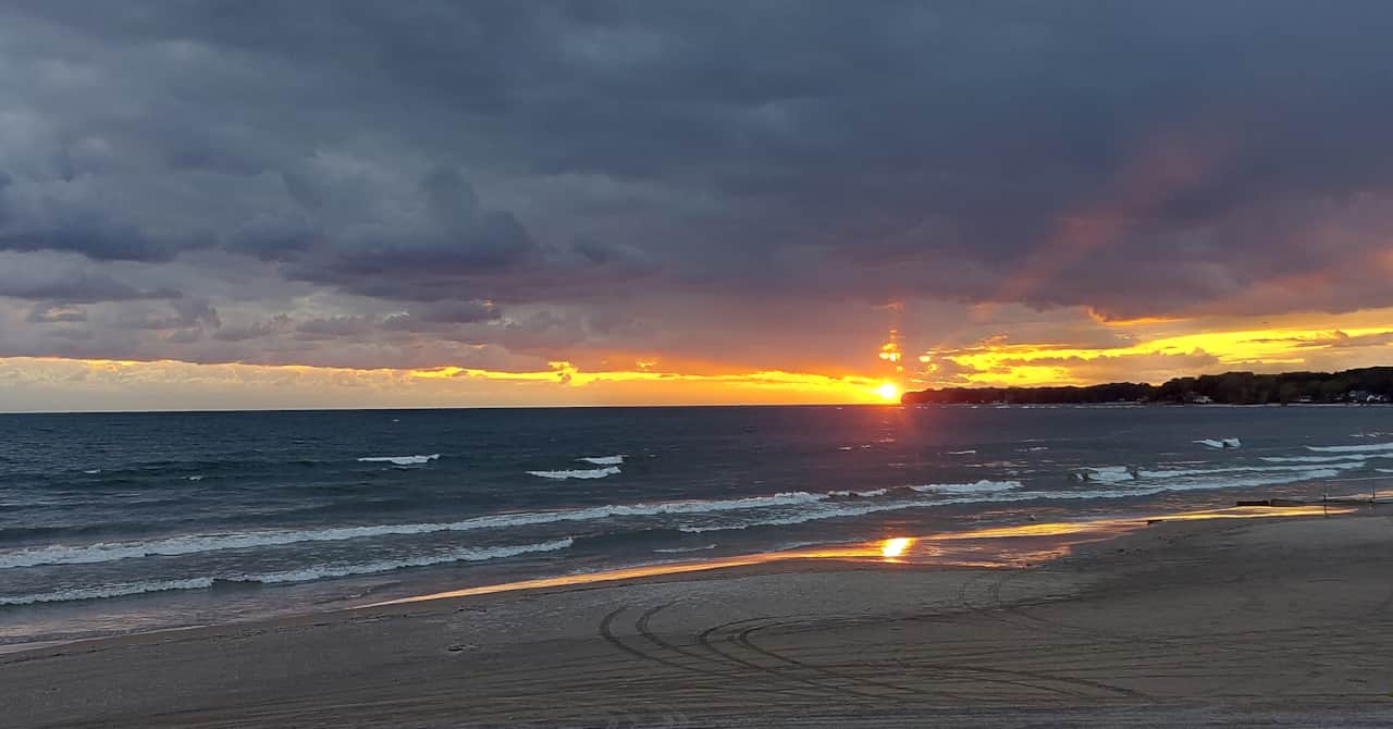 Sunset from deck