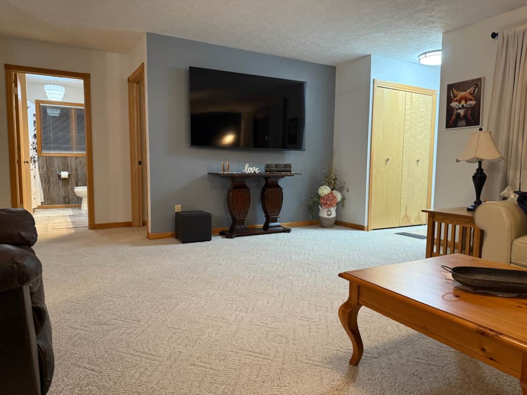 75" Roku Smart TV in family room