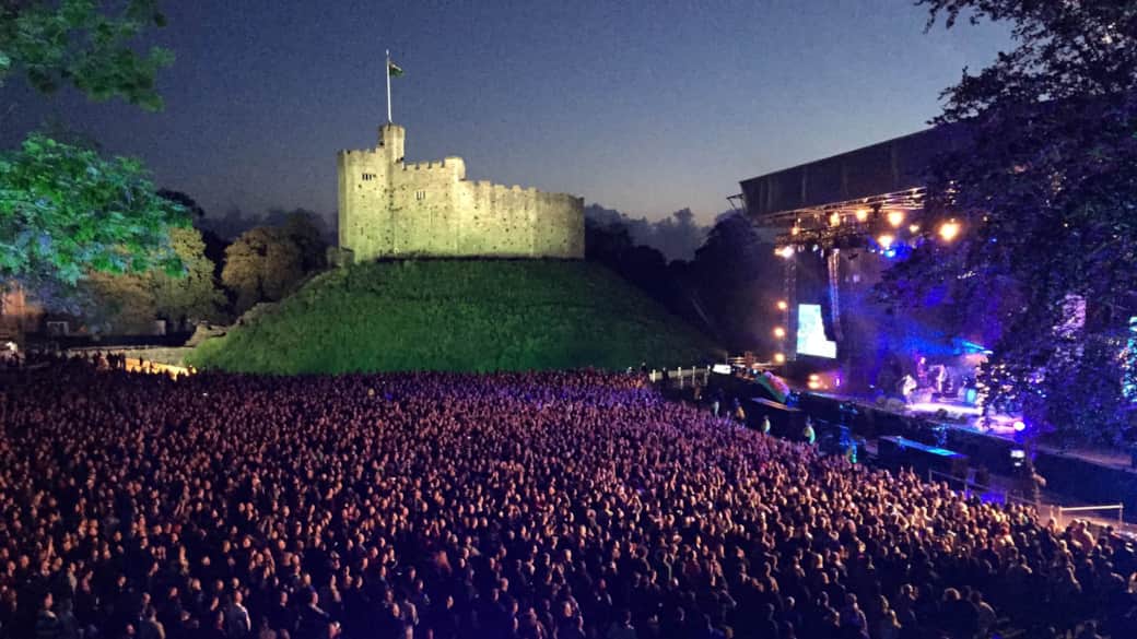 Cardiff Castle - 10 minutes walk.