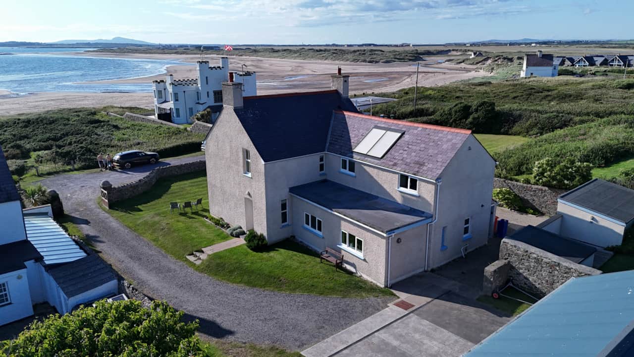 Aerial view of the house