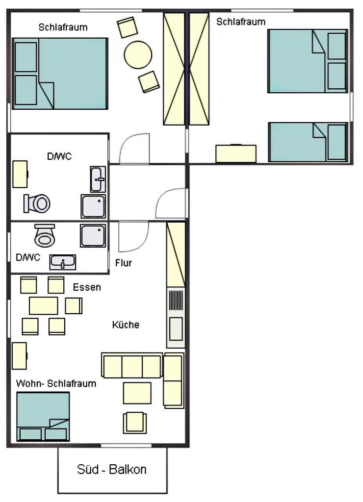Wohnung 8 und 9 - Grundriss