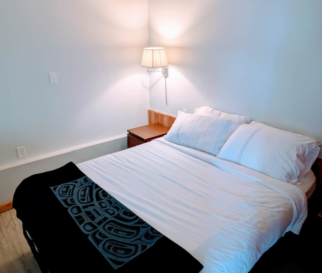 Queen Bed in the Bedroom  - Sitka Suite #5 | Serviced Apartment