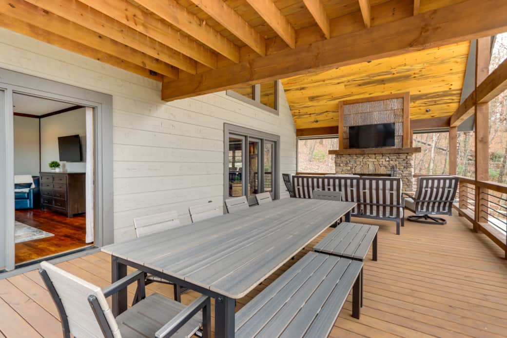 Covered Back Deck | Outdoor Dining | Fireplace | Master Bedroom Access | Great Room Access