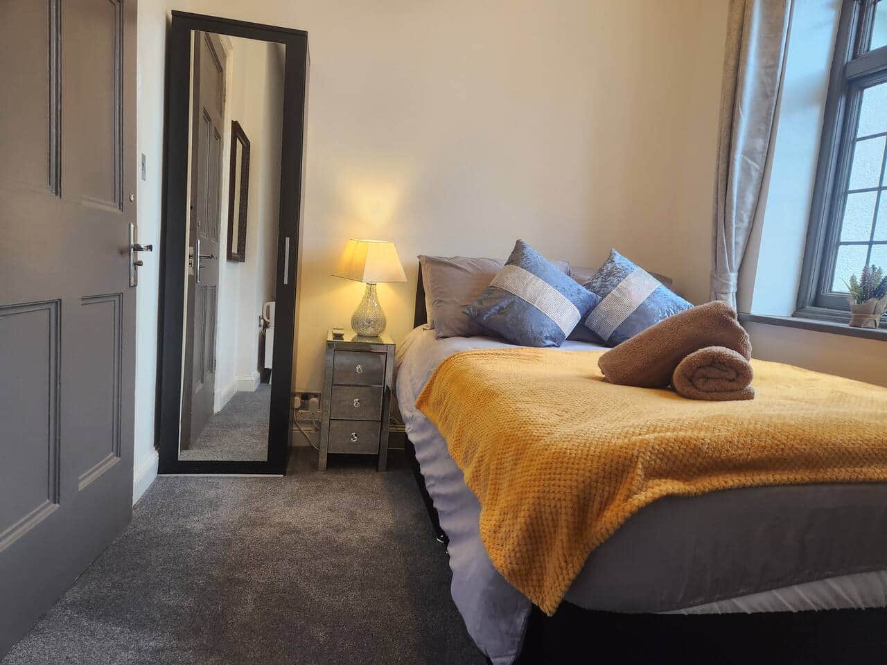 Comfortable bedroom at 239 Seymour Grove accommodation Manchester