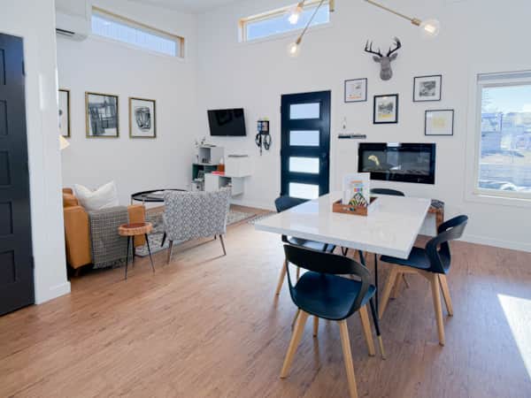 The Wayfarer Bungalow cozy interior winter Sheridan Wyoming