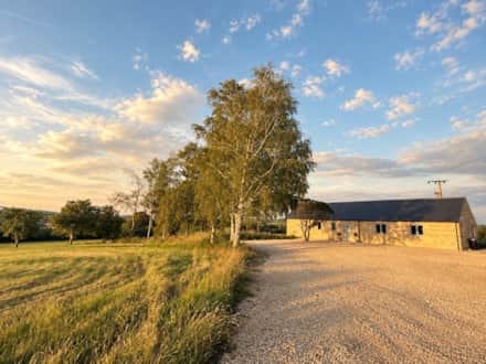 The Cotswold Barn and surrounding countryside