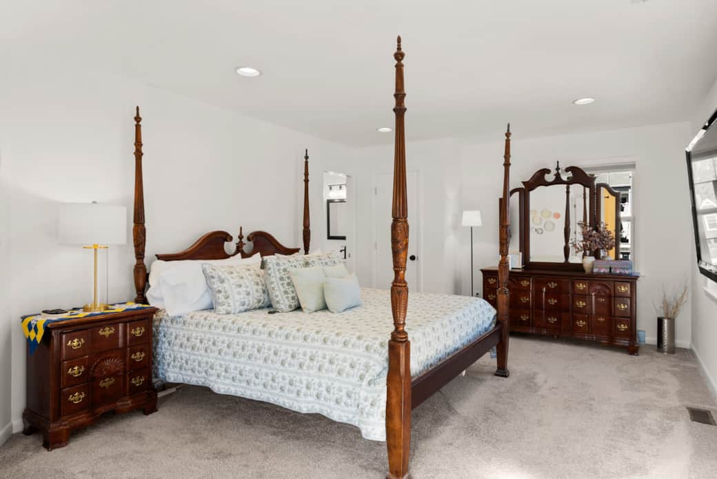 Relax in this granny chic primary suite