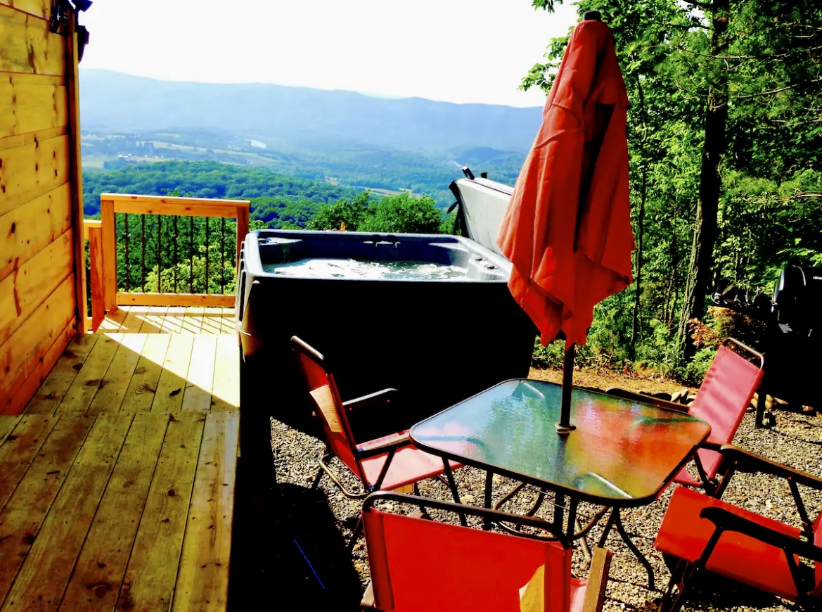 Decked out in mountain charm: Our outdoor space is a hub for relaxation and outdoor adventures