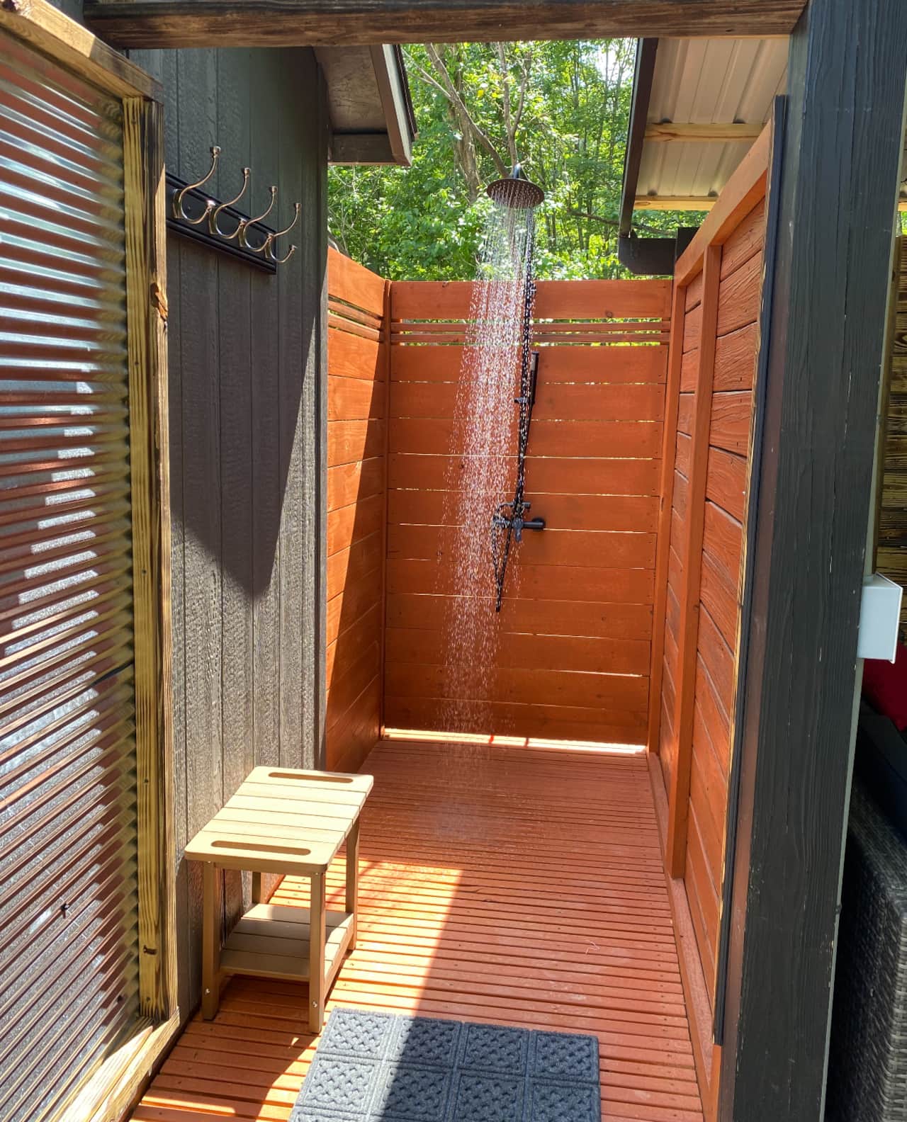 Nothing more refreshing then the outdoor shower surrounded by nature