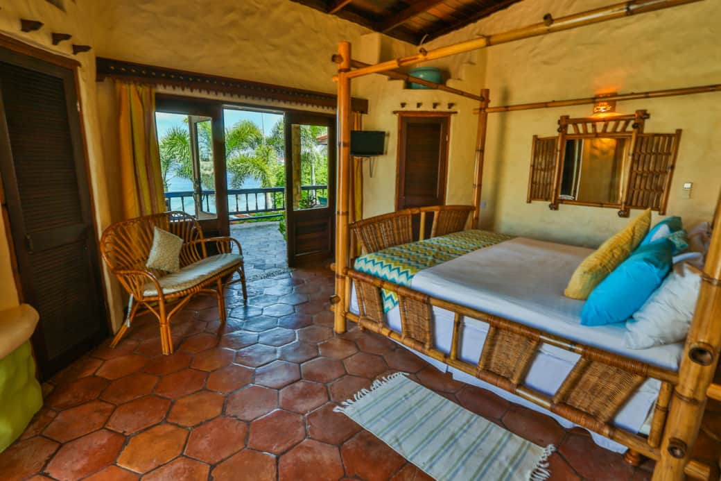 The Breakfast Patio, with the Caribbean Sea in the background