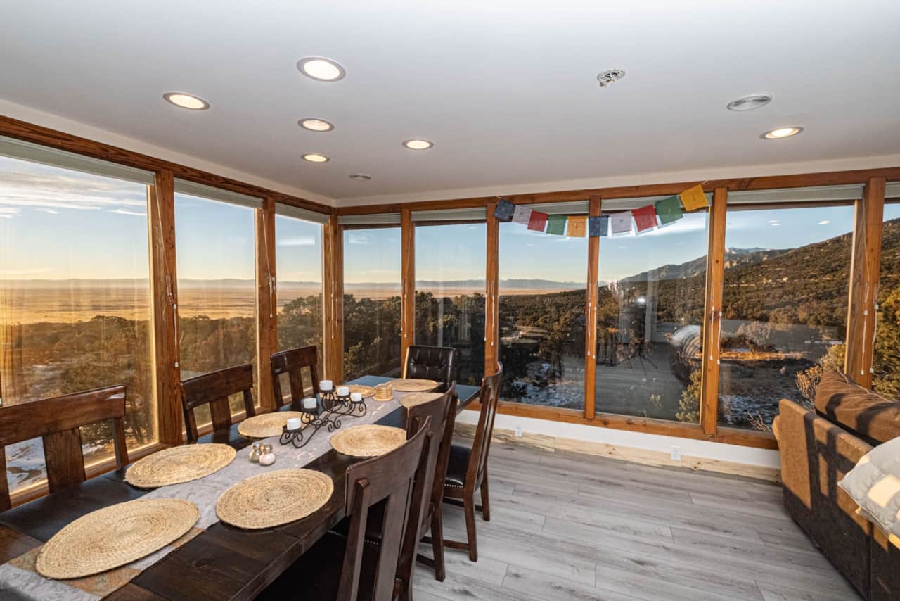 Dining Area with Incredible Views of the San Luis Valley