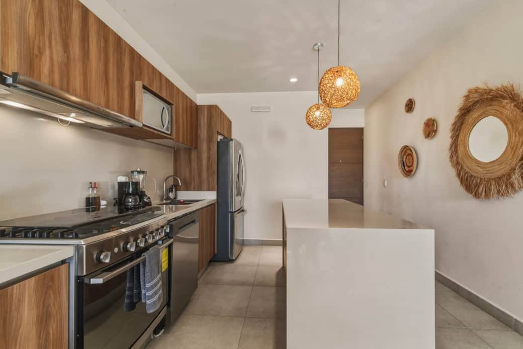 Fully equipped kitchen with everything you need to cook and enjoy a meal during your stay. Includes filtered drinking water and ice, a coffee maker with coffee, toaster, blender, microwave, dinnerware, basic spices, and a dishwasher for easy cleanup. Fully equipped kitchen with everything you need to cook and enjoy a meal during your stay. Includes filtered drinking water and ice, a coffee maker with coffee, toaster, blender, microwave, dinnerware, basic spices, and a dishwasher for easy cleanup.