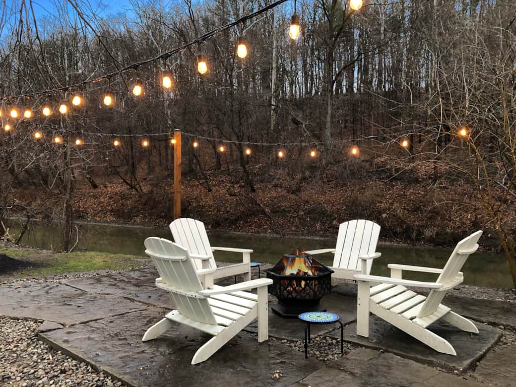 Smores time!!  Marshmallows, chocolate, cookies, firepit and yum, yum yum all around the fire pit.