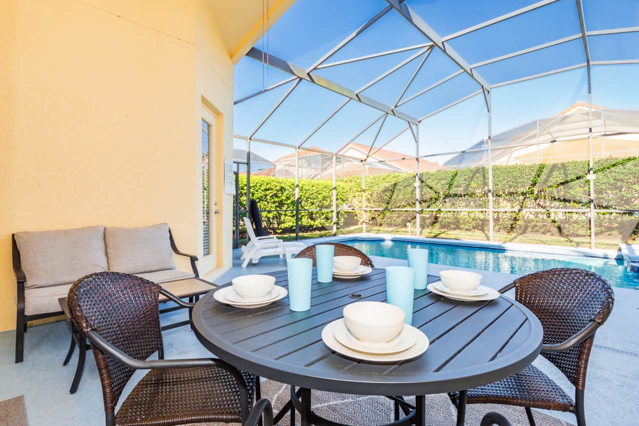 covered lanai area